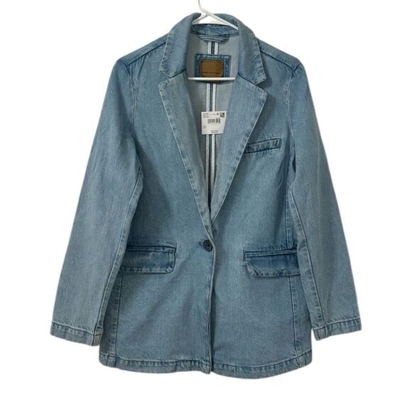 American Eagle Outfitters Light Blue Oversized Jacket(Size Small) - Picture 1 of 11